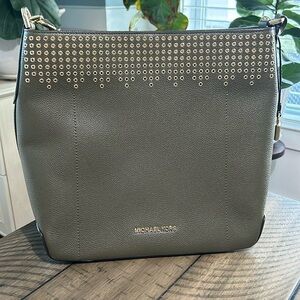 Michael Kors bag. Army green with gold detailing.